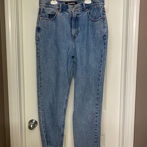 Express Women's Light Blue High Rise Jeans